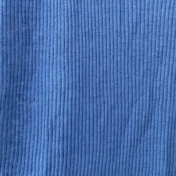 3 for $20 - NWOT Michael Kors Blue Ribbed Tank Top - Picture 2 of 4